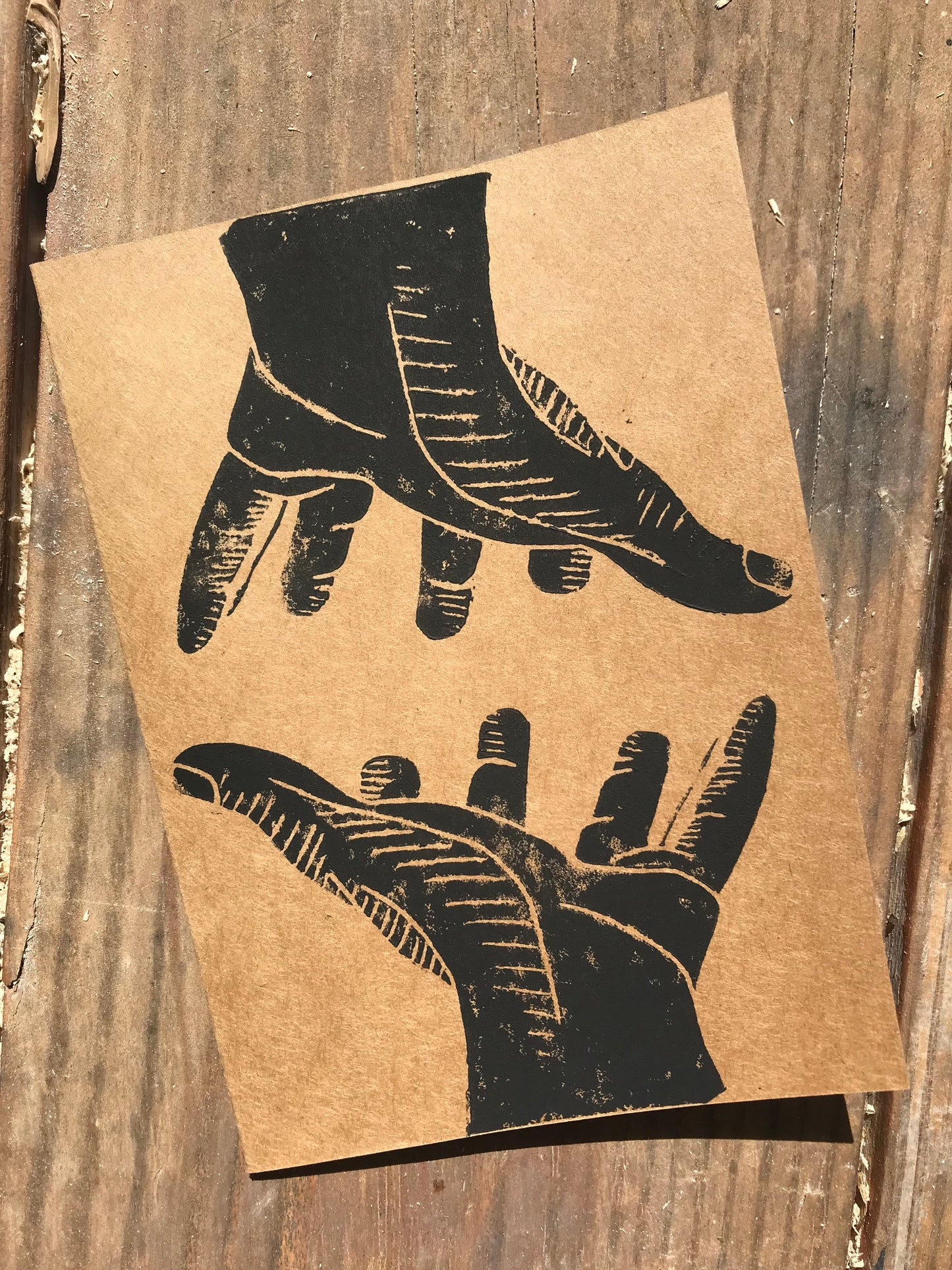 Reaching Hands Card